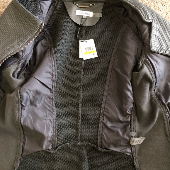 NEW WITH TAGS! Calvin Klein Women’s Moto Asymmetrical ZIP Jacket (Small) - Picture 8 of 11